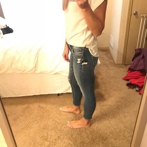 NEW! Silver AIKO Skinny Jean 27